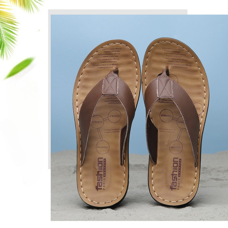 Flip Flop Leather Men - 2026 Ayakkabılar Deri Erkek Parmak Arası