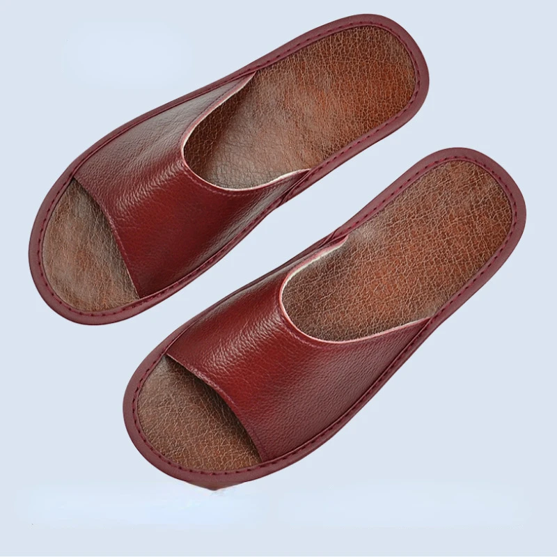 Flip Flop Leather Men - XIHAHA Yaz Moda Inek Derisi Hakiki