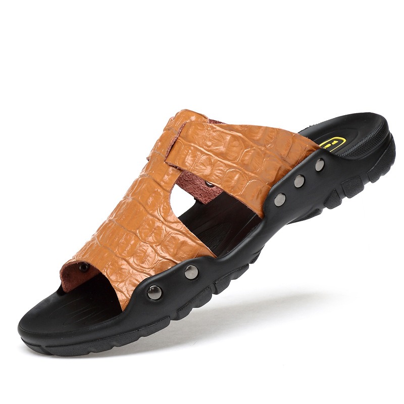 Flip Flop Leather Men - Deri Sandalet erkek Rahat Terlik Adam