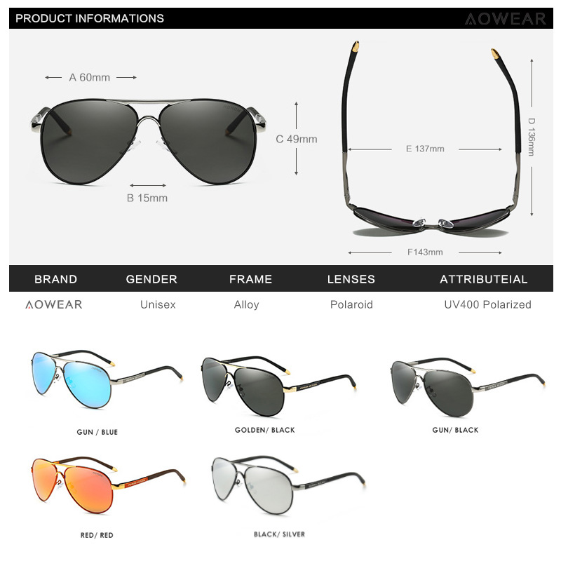 AOWEAR erkek Havacılık Güneş G - Sunglasses Aviator Polarized incelemesi ve fiyatı