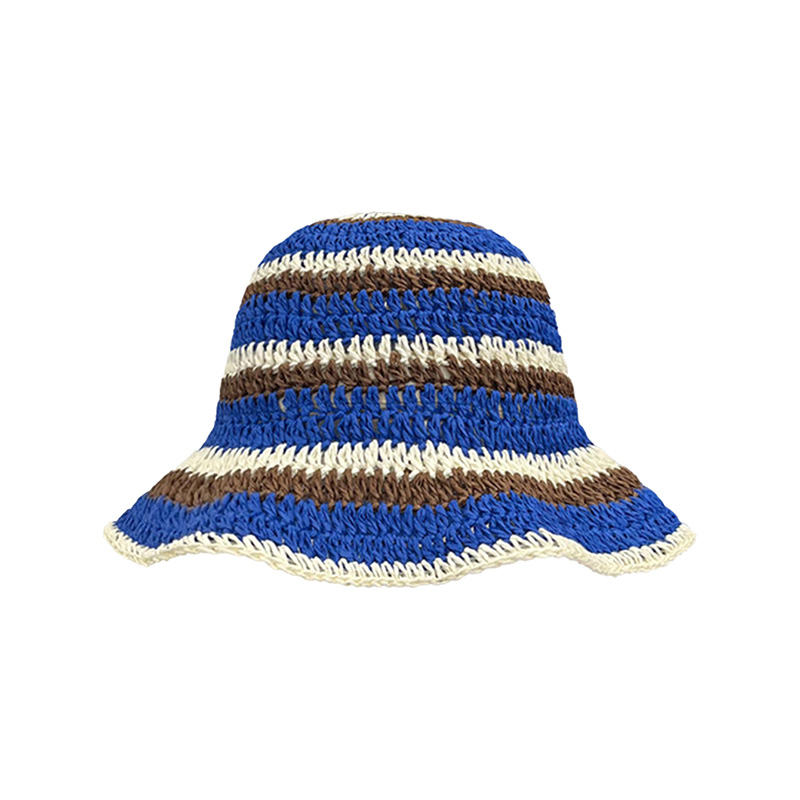 Yeni çizgili örme saman kroşe  - Bucket Hat Straw incelemesi ve fiyatı