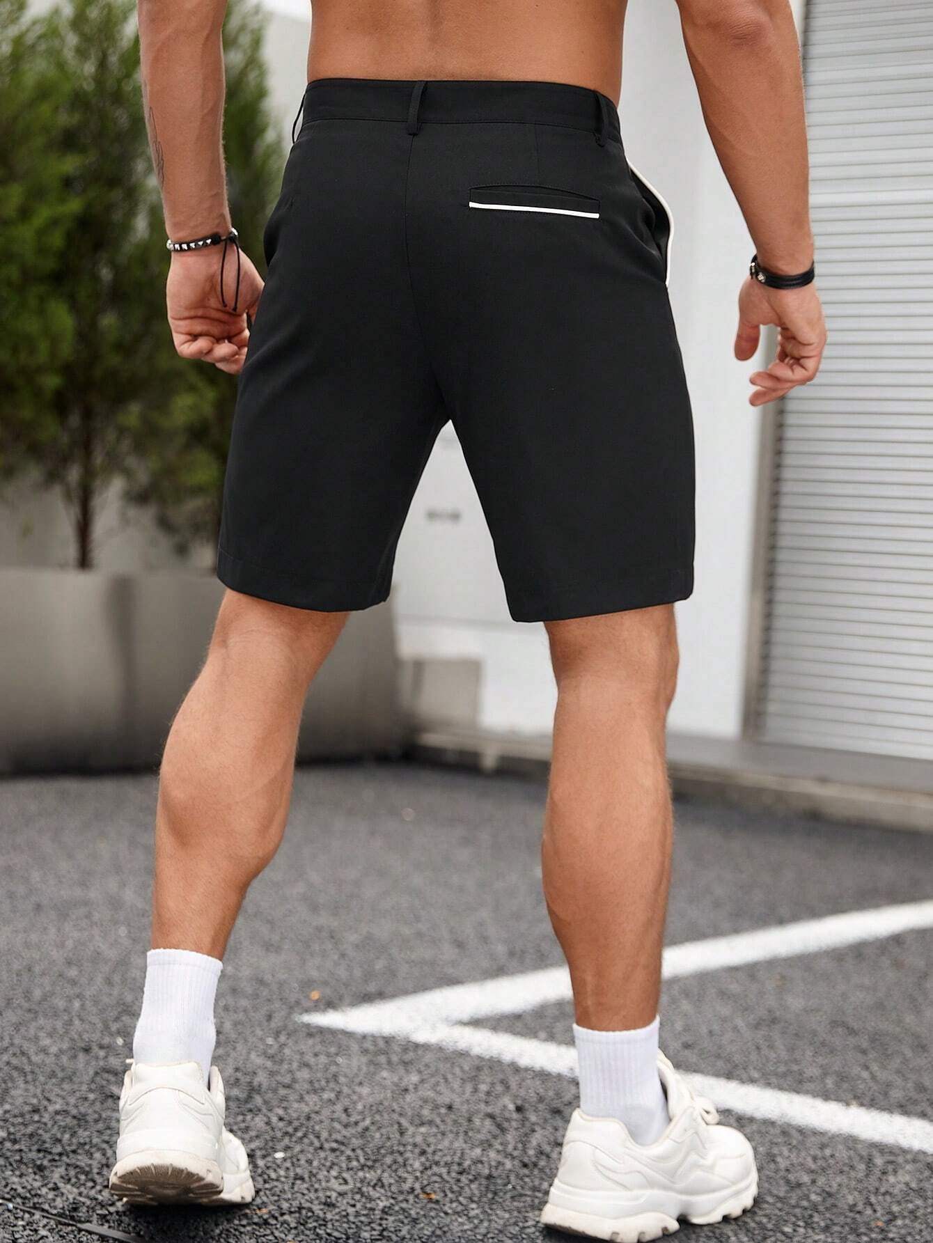 Erkek Kontrast Şeritli Chino Ş - Shorts Chino Slim incelemesi ve fiyatı